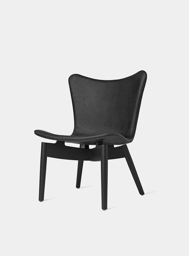 Mater Black Stained Oak Anthracite Black Shell Lounge Chair Opumo